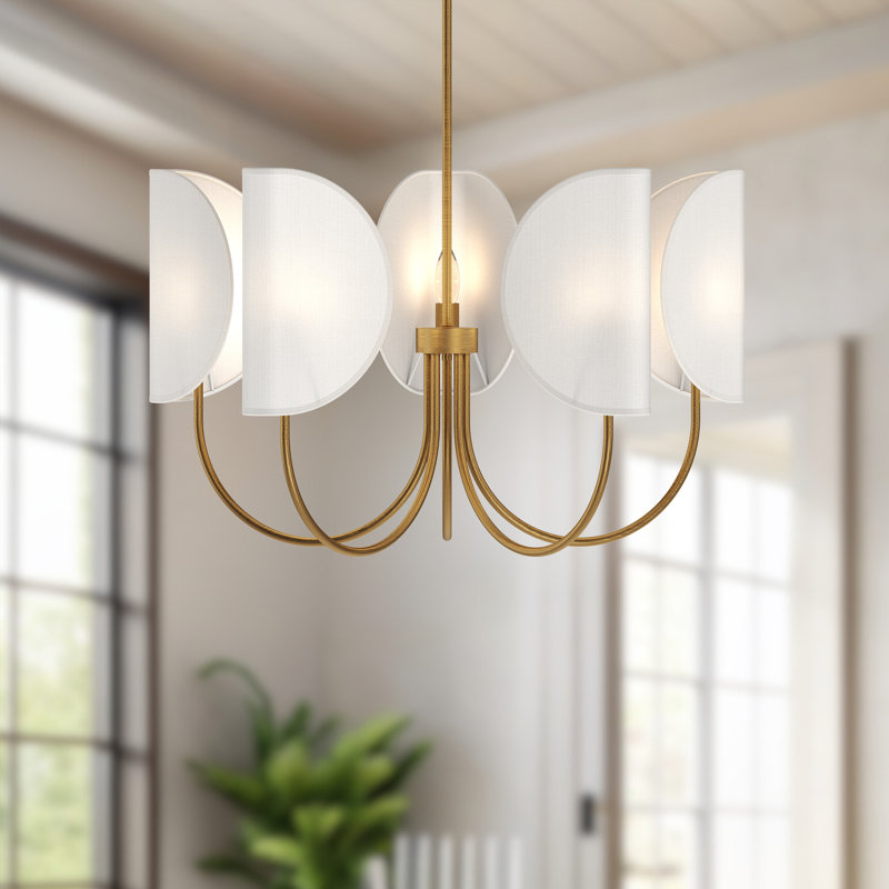 Joss & Main Calline 5 - Light Shaded Classic / Traditional